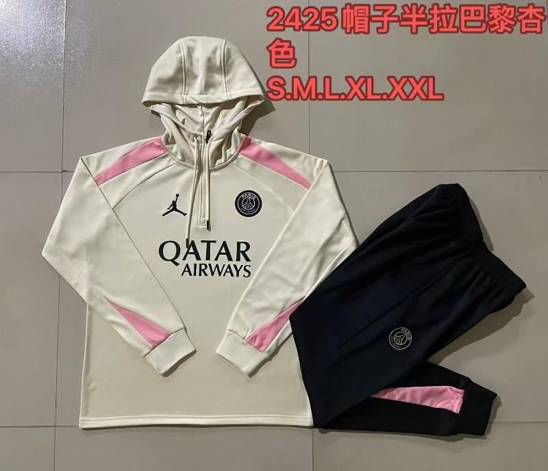 AAA Quality PSG 23/24 Cream Soccer Tracksuit 05