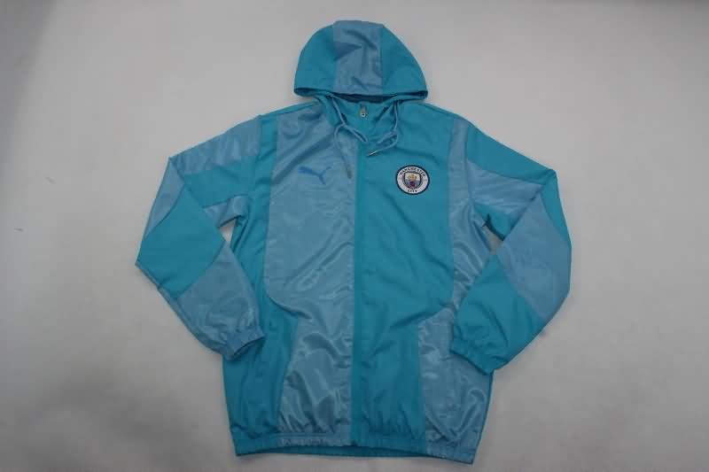 AAA Quality Manchester City 23/24 Blue Soccer Windbreaker