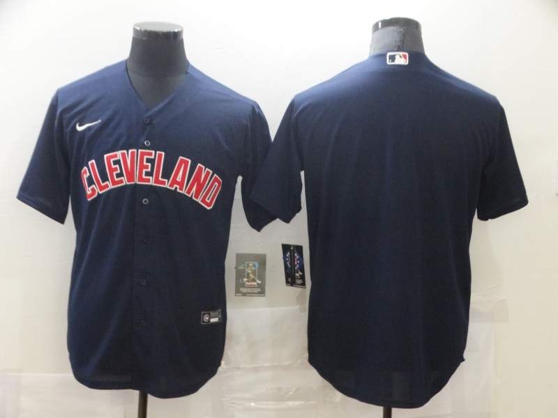 Cleveland Indians Dark Blue MLB Jersey