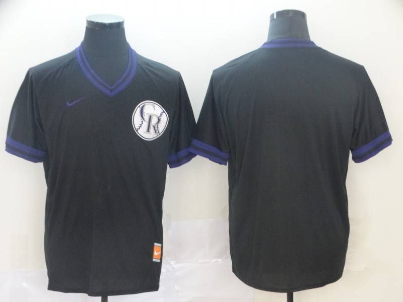 Colorado Rockies Black Retro MLB Jersey