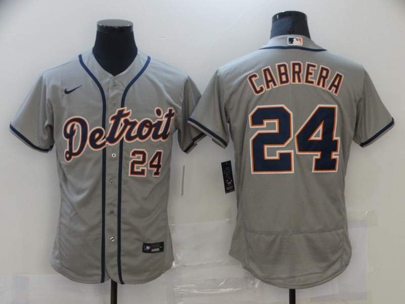 Detroit Tigers Grey Elite MLB Jersey