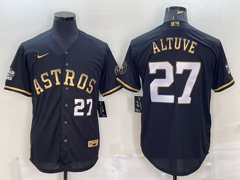 Houston Astros Black Gold MLB Jersey