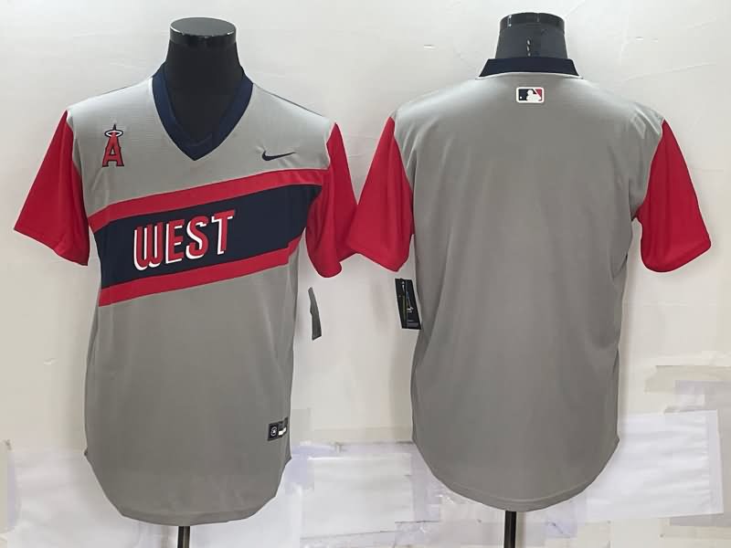 Los Angeles Angels Grey Retro MLB Jersey 02