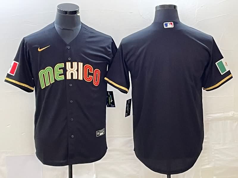 Mexico Black Baseball Jersey 08