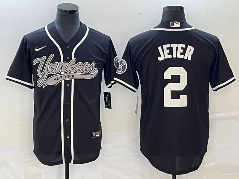 New York Yankees Black MLB Jersey 02