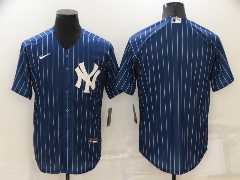 New York Yankees Dark Blue Retro MLB Jersey 02