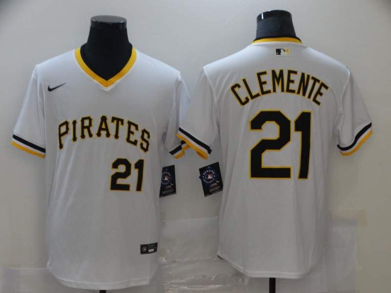 Pittsburgh Pirates White Retro MLB Jersey