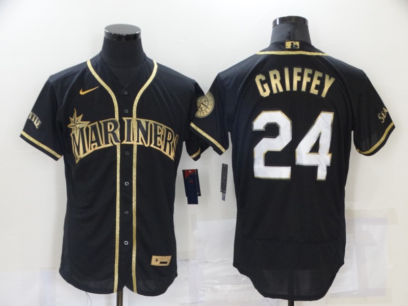 Seattle Mariners Black Gold MLB Jersey