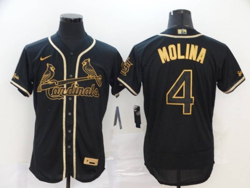 St. Louis Cardinals Black Gold Elite MLB Jersey