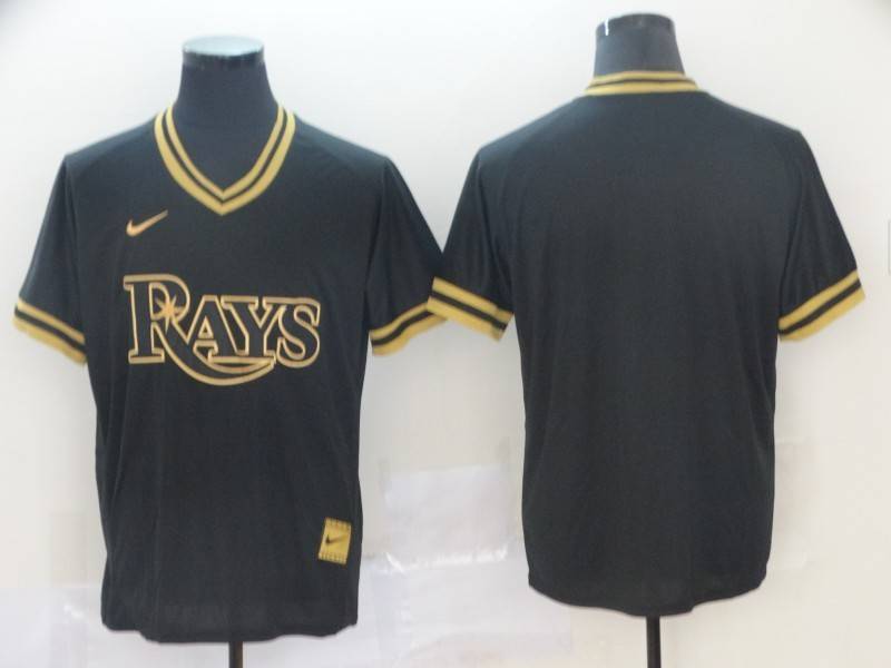 Tampa Bay Rays Black Gold Retro MLB Jersey
