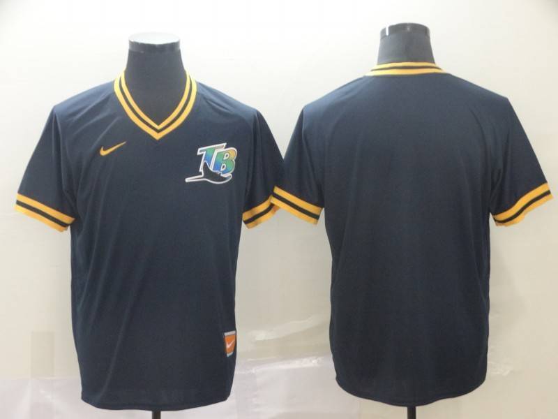 Tampa Bay Rays Dark Blue Retro MLB Jersey