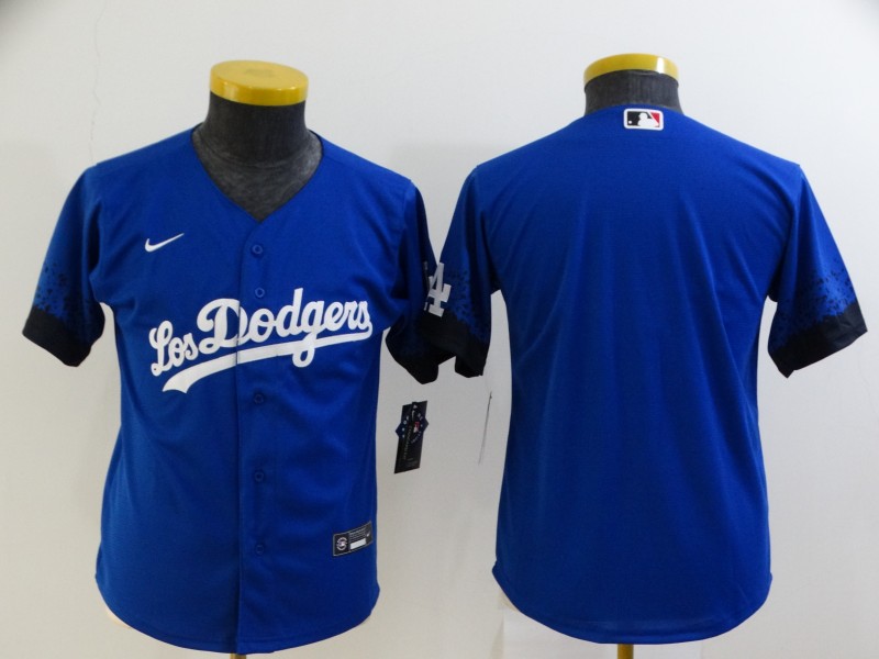 Kids Los Angeles Dodgers Blue MLB Jersey Custom