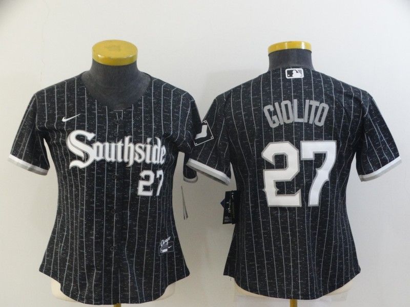 Chicago White Sox #27 GIOLITO Black Women MLB Jersey