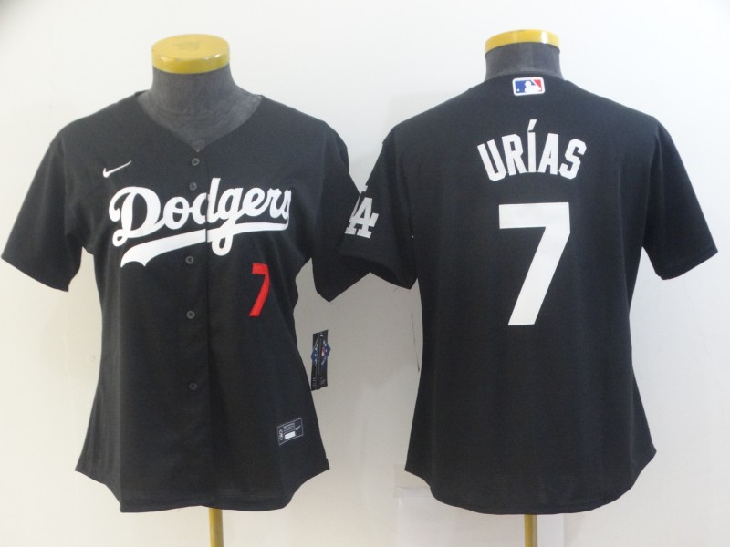 Los Angeles Dodgers #7 URIAS Black Women MLB Jersey