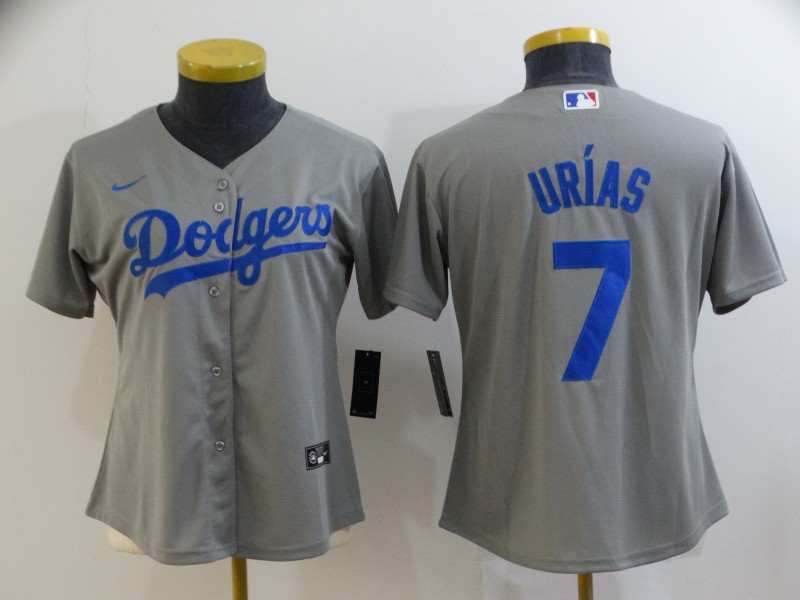 Los Angeles Dodgers Grey #7 URIAS Women MLB Jersey