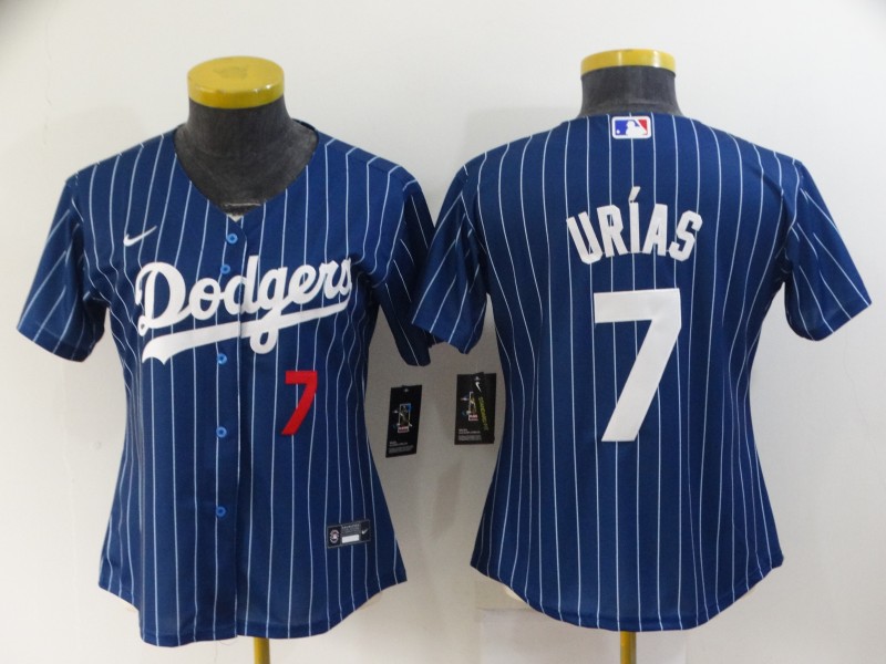 Los Angeles Dodgers Dark Blue #7 URIAS Retro Women MLB Jersey