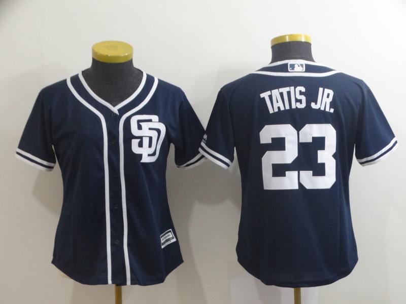 San Diego Padres #23 TATIS JR. Dark Blue Women MLB Jersey