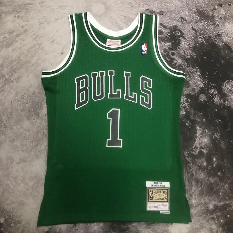 Chicago Bulls 2008/09 Green Classics Basketball Jersey (Hot Press)