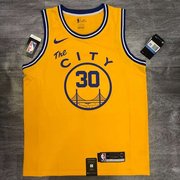 Golden State Warriors 20/21 Yellow Car Basketball Jersey (Hot Press)