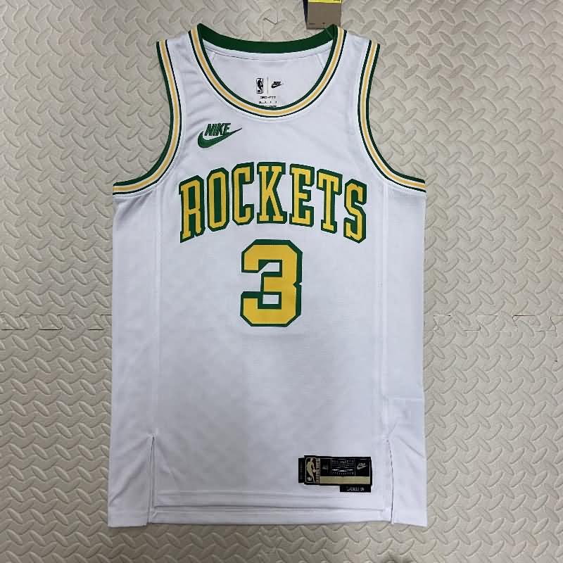 Houston Rockets White Classics Basketball Jersey (Hot Press)