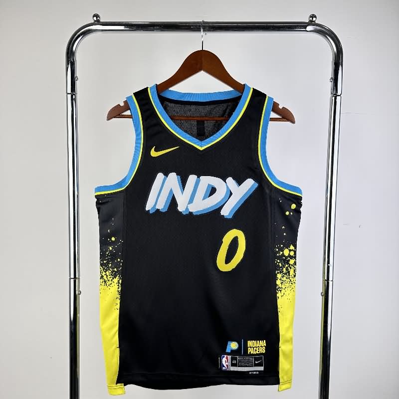 Indiana Pacers 23/24 Black City Basketball Jersey (Hot Press)