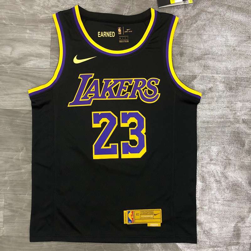 Los Angeles Lakers 20/21 Black Basketball Jersey (Hot Press)