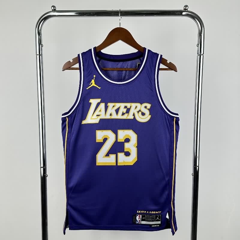Los Angeles Lakers 25/26 Purple AJ Basketball Jersey (Hot Press)