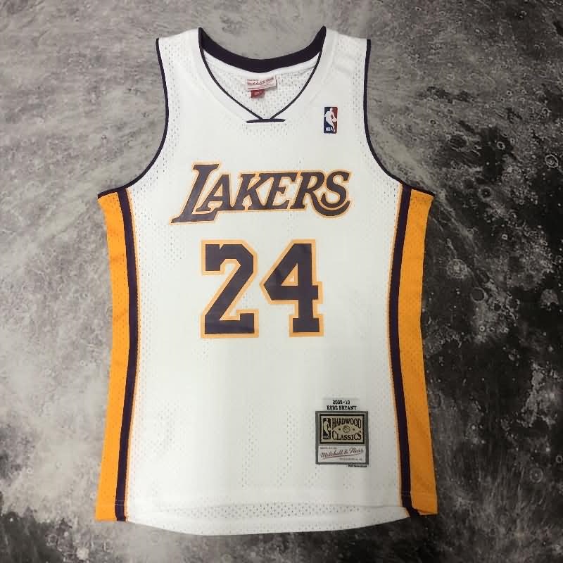 Los Angeles Lakers White Classics Basketball Jersey 03 (Hot Press)