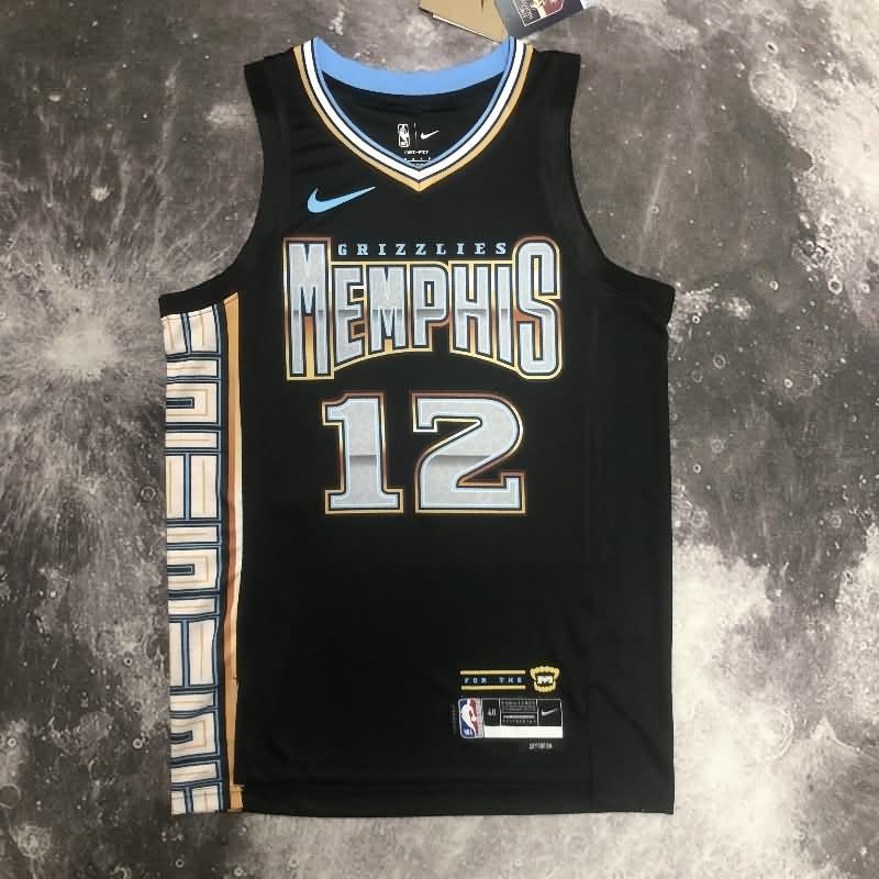 Memphis Grizzlies 22/23 Black City Basketball Jersey (Hot Press)