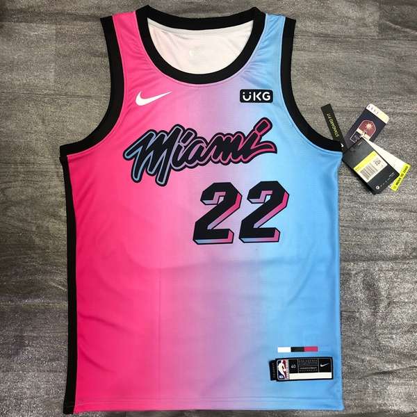 Miami Heat 20/21 Pink Blue City Basketball Jersey (Hot Press)