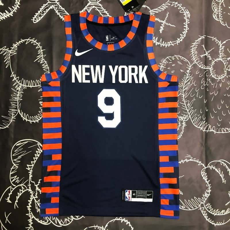 New York Knicks Dark Blue Basketball Jersey (Hot Press)