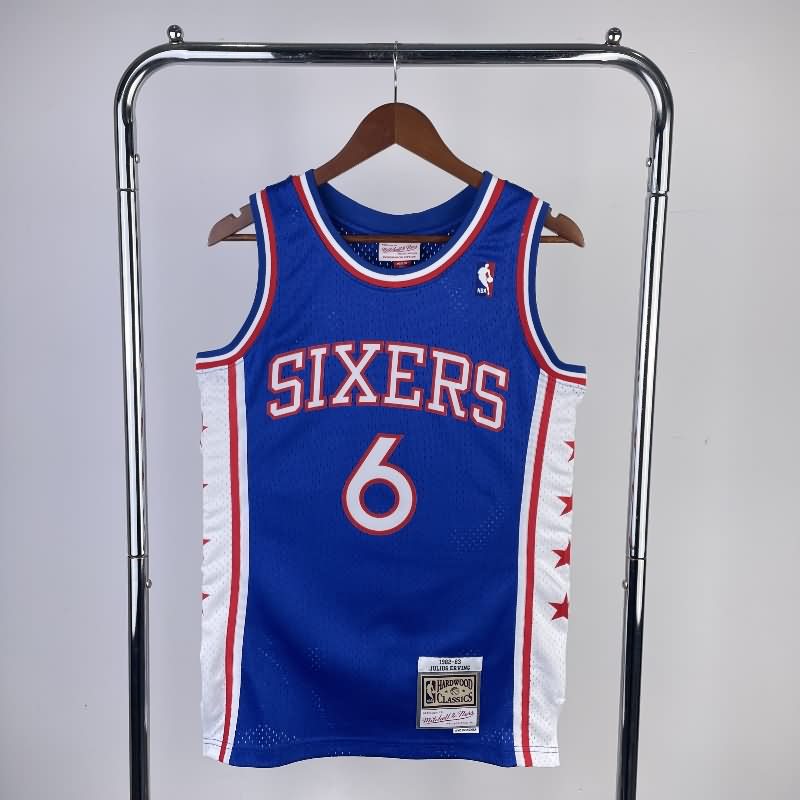 Philadelphia 76ers 1982/83 Blue Classics Basketball Jersey (Hot Press)