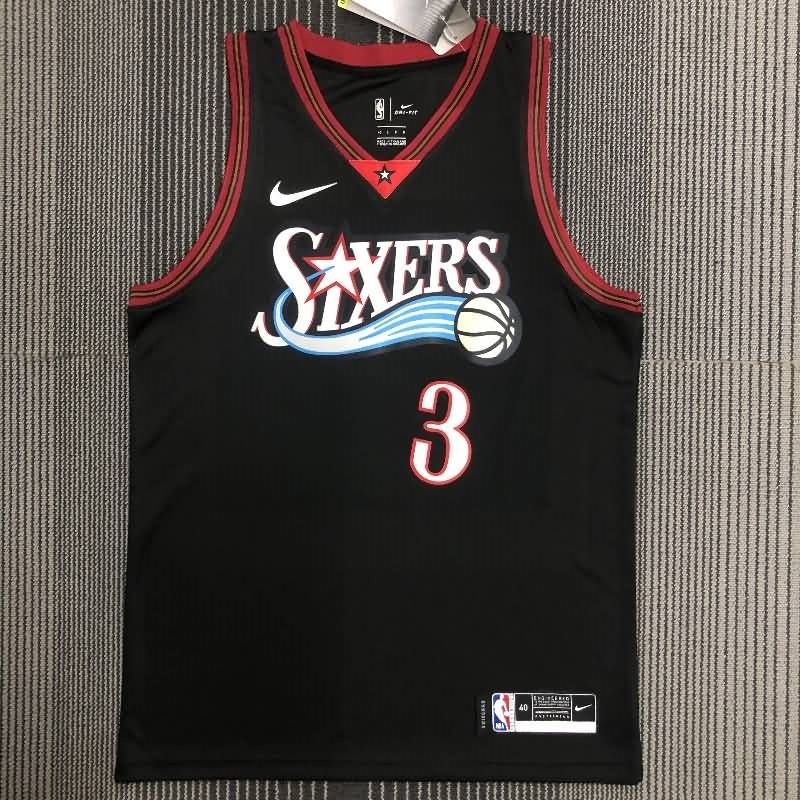 Philadelphia 76ers Black Classics Basketball Jersey 02 (Hot Press)