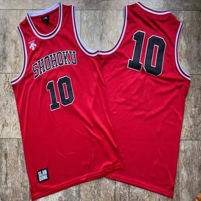 Movie Space Jam #10 Red Basketball Jersey (Closely Stitched)