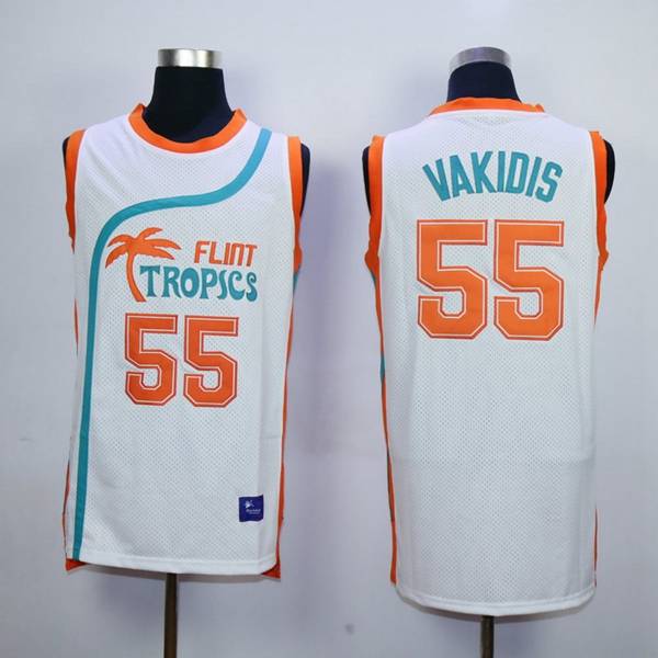 Movie White #55 VAKIDIS Basketball Jersey (Stitched)