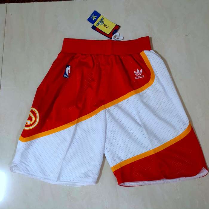 Atlanta Hawks Red White NBA Shorts