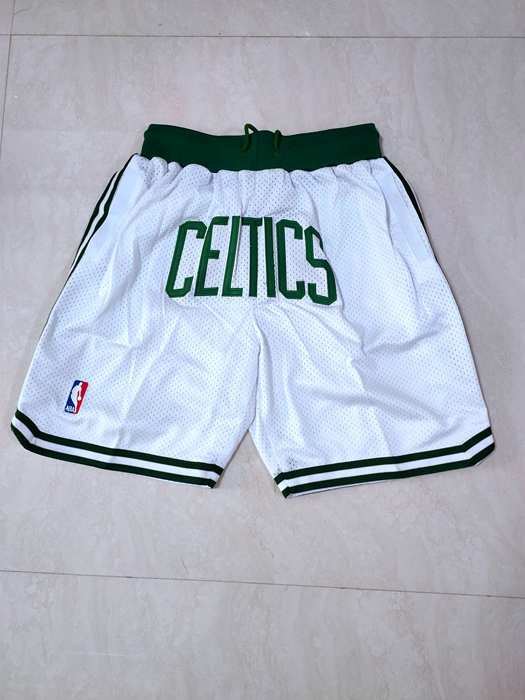 Boston Celtics Just Don White NBA Shorts