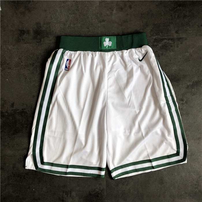 Boston Celtics White NBA Shorts