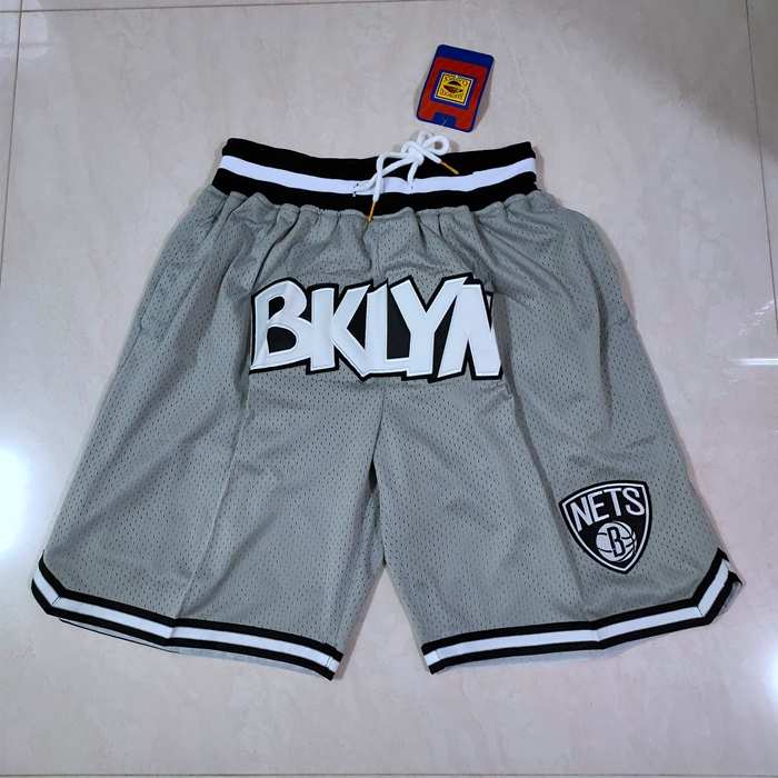 Brooklyn Nets Just Don Grey NBA Shorts