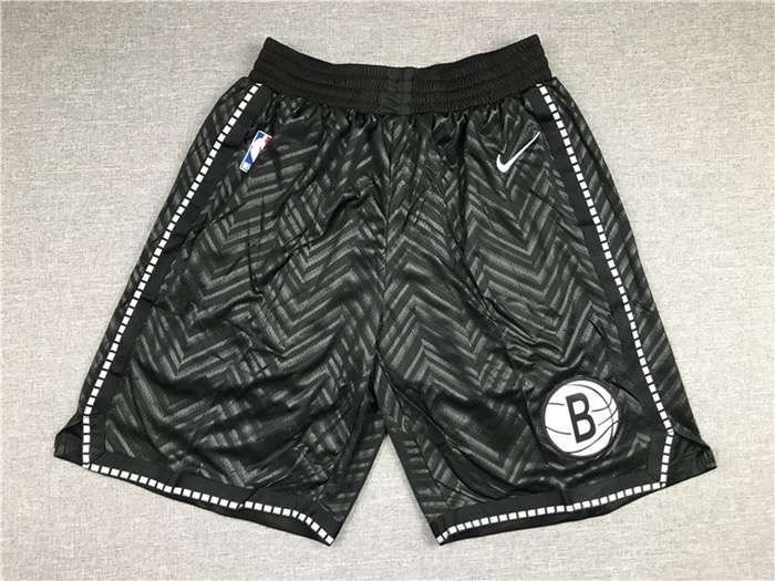 Brooklyn Nets Black NBA Shorts 02