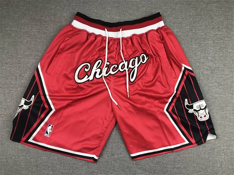 Chicago Bulls Just Don Red Basketball Shorts 05