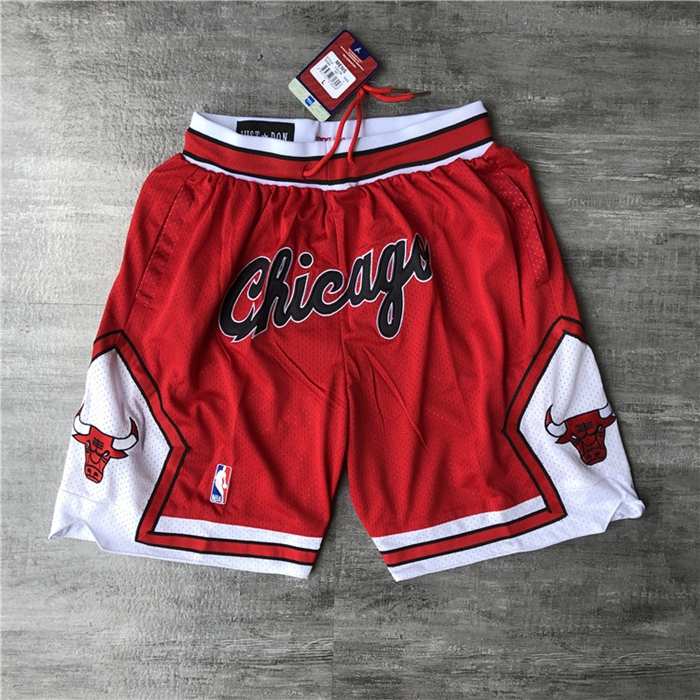 Chicago Bulls Just Don Red NBA Shorts 02