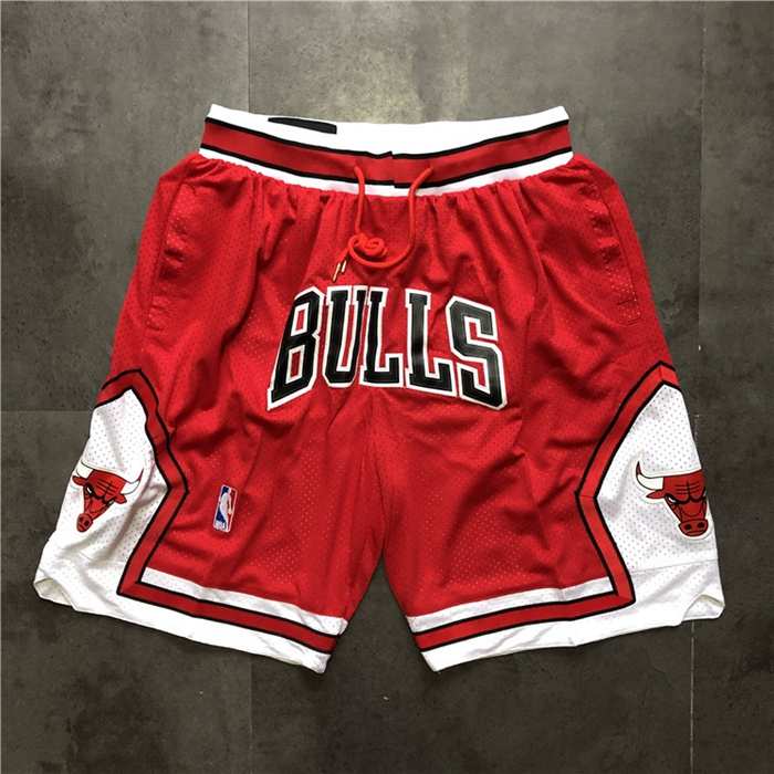Chicago Bulls Just Don Red NBA Shorts 03