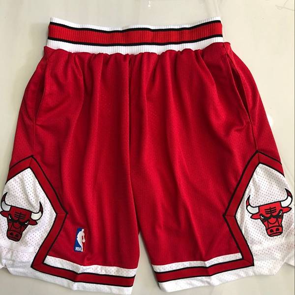 Chicago Bulls Mitchell&Ness Red NBA Shorts 02