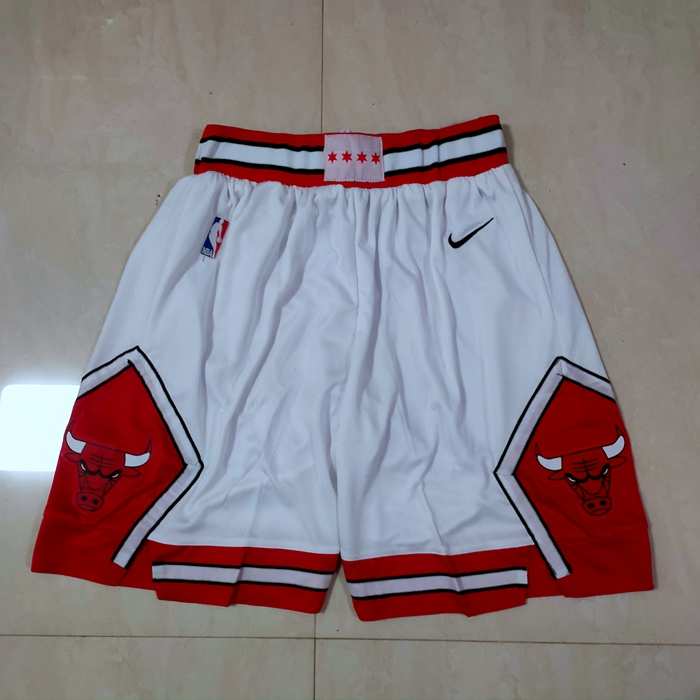 Chicago Bulls White NBA Shorts