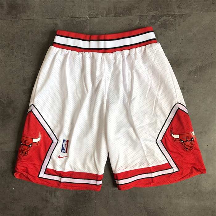 Chicago Bulls White Classics NBA Shorts
