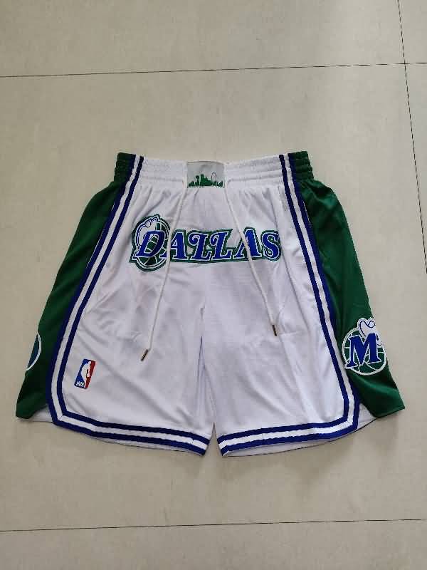 Dallas Mavericks Just Don White Basketball Shorts