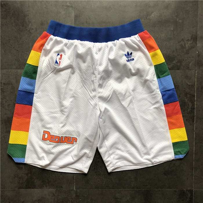 Denver Nuggets White Classics NBA Shorts