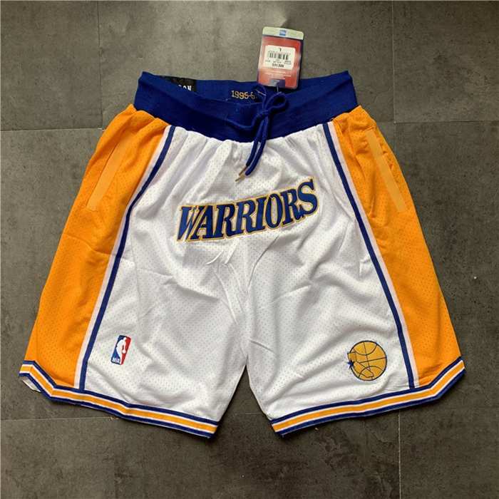 Golden State Warriors Just Don White NBA Shorts