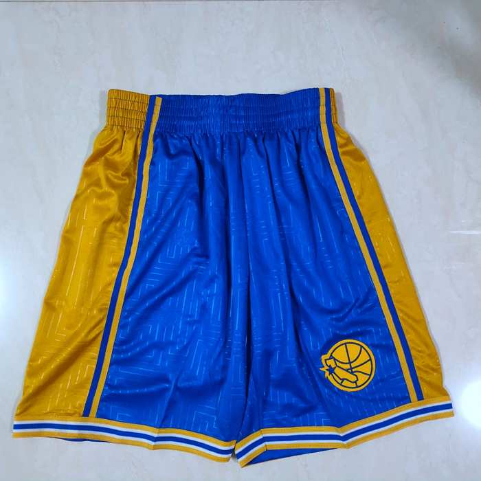Golden State Warriors Blue NBA Shorts 02
